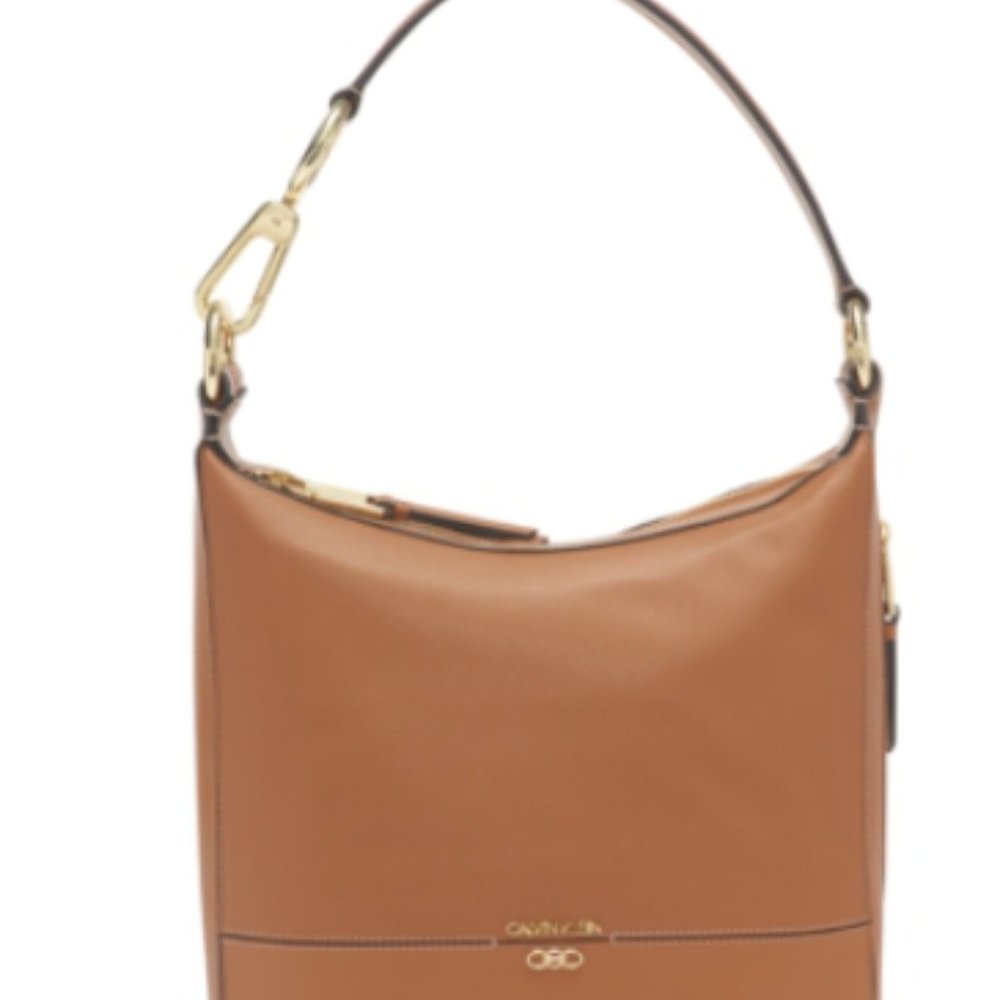 Calvin Klein Sophia Micro Pebble Leather Hobo Bag